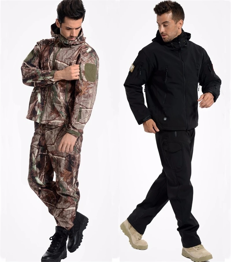 Camouflage Hunting Jacket - 상어 피부 소프트 쉘 전술 재킷