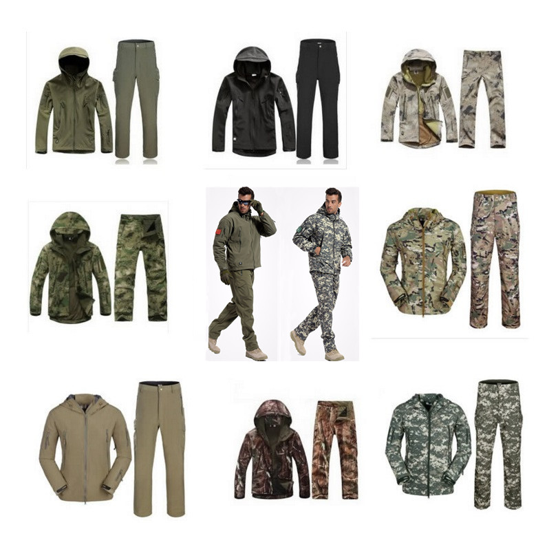 상어 피부 소프트 쉘 전술 재킷 바지 정장 남자 방수  - Camouflage Hunting Jacket 리뷰 및 가격